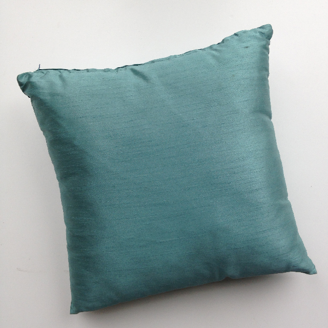 CUSHION, Aqua Blue Silk 45cm